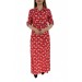 Kadın Bel Bağcıklı Elbise Kıvırma Kol 21001 Bgl-St01129