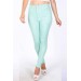Kadın Kanvas Dar Paça Pantolon Mint Yeşili 239-004668-1200
