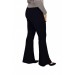 Kadın Kumaş Pantolon Kemer Lastikli Yırtmaçlı Bgl-St03326