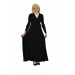 Kadın Viskon Siyah V Yaka Elbise Bgl-St03540