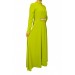 Kadın Yeşil Yuvarlak Yaka Elbise Msk1205