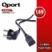 Qport Q-Pow1.5 1.5 Metre Pc Power Kablosu