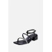 Taşlı Kalın Kısa Topuklu Sandalet Emy3007C