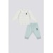 U.s Polo Erkek Bebek Uzun Kol Tshirt 2'Li Takım 1847 Krem