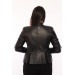 Hakiki Deri Siyah Porto Kadın Ceket