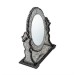 Gms Çiçek Desenli Oval Çift Taraflı Gümüş Ayna