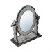 Gms Çiçek Desenli Oval Çift Taraflı Gümüş Ayna