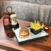 Metal Cafe Sunum Tepsisi - Hamburger Ve Fast Food Servis İçin Model-1