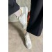Markano Araz Beyaz Cilt Süet Detaylı Kadın Sneakers