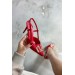 Markano Avent Kırmızı Rugan Tokalı Kadın Topuklu Ayakkabı