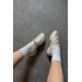 Markano Charles Bej Cılt Tokalı Kadın Loafer Ayakkabı