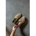 Markano Charles Bej Trıko Tokalı Kadın Loafer Ayakkabı