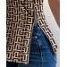 Markano Dalgıç Kumaş Dijital Desenli Çift Fermuarlı Straplez Bluz