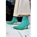 Markano Donna Yeşil Süet Kadın Topuklu Bot