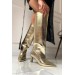 Markano Elanya Gold Kadın Topuklu Çizme