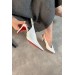 Markano Elvira Beyaz Cilt Şeffaf Dekolte Detaylı Kadın Topuklu Ayakkabı