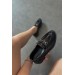Markano Forza Sıyah Rugan Tokalı Kadın Loafer Ayakkabı