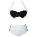 Markano  Kaplı Siyah Beyaz Tasarım Bikini