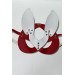 Markano Kırmızı/Beyaz Tavşan Kulaklı Maske