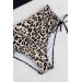 Markano Leopar Yanlardan Büzgü Ayarlama Detaylı Bikini Takım Çok Renkli