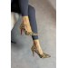 Markano Lera Leopar Stiletto Kadın Topuklu Ayakkabı