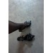 Markano Magenta Sıyah Fiyonklu Kadın Topuklu Ayakkabı