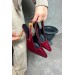 Markano Merica Bordo Rugan Gold Toka Detaylı Kadın Topuklu Ayakkabı