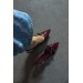 Markano Monica Bordo Rugan İki Toka Detaylı Kadın Topuklu Ayakkabı