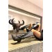 Markano Offer Siyah Taşlı Bağcıklı Kadın Topuklu Çizme