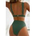 Markano Özel Kumaş Yüksel Bel Bikini Altı Yeşil