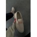 Markano Pensa Bej Cılt Delık Detaylı Taşlı Kadın Loafer Ayakkabı