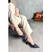 Markano Prin Siyah Tokalı Kadın Topuklu Ayakkabı
