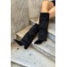 Markano Sanna Siyah Süet Kadın Topuklu Çizme