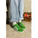 Markano Snar Yeşil Üç Çizgili Süet Kadın Sneakers