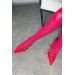 Markano Space Kırmızı Rugan Üç Toka Detaylı Kadın Topuklu Ayakkabı