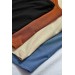 Markano Tek Renk 1 Adet Kadın Kolsuz Örme Kumaş Bluz Crop Kahverengi