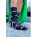 Markano Vico Siyah Triko Taşlı Kadın Topuklu Bot