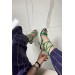 Markano Year Yeşil Bağlamalı Kadın Topuklu Ayakkabı