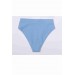 Markano Yüksek Bel Özel Kumaş Bikini Altı Mavi