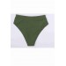 Markano Yüksek Bel Özel Kumaş Bikini Altı Yeşil