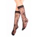 Garden Desenli Dizaltı Kadın Çorap Siyah - Lks0309.2