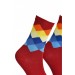 Unisex Renkli Kare Çorap Kırmızı - Lksçrp17