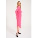 Barbora Günlük Salaş Büzgü Detaylı Yazlık Uzun Kadın Elbise 360Fusya