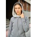 Barbora Kışlık Günlük Tasarım Kadın Ceket Bt173Füme4