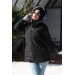 Barbora Kışlık Kapüşonlu Uzun Kadın Şişme Tesettür Mont 805Siyahtesettür