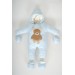 Uni̇sex Bebek Ayicik Modelli̇ İçi̇ Kürklü Çi̇ft Fermuarli Pati̇kli̇ Eldi̇venli̇ Astronot Mont Tulum