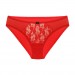 Kırmızı Mor Renk Seçenekli Arkası Tül Önü Dantelli Nefes Alabilen Kadın Bikini Külot