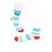 Ekinoks Çizgili-Cool Yazılı Erkek Çocuk Soket Çorap