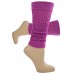 Flora Genç Kız Düz Renk Tozluk Aerobik Bot Çorap Mor