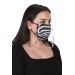Gümüş İyonlu Boyundan Askılı Yıkanabilir Zebra Desenli Maske